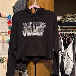 Zunie Black and Silver Graphic Hoodie